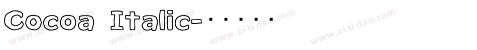 Cocoa Italic字体转换